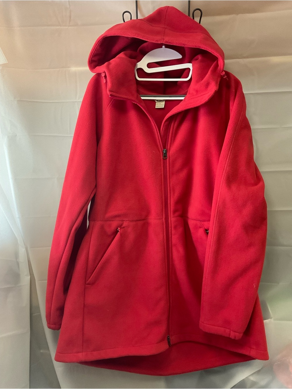 Duluth Trading Co Red Hooded Fleece Jacket
